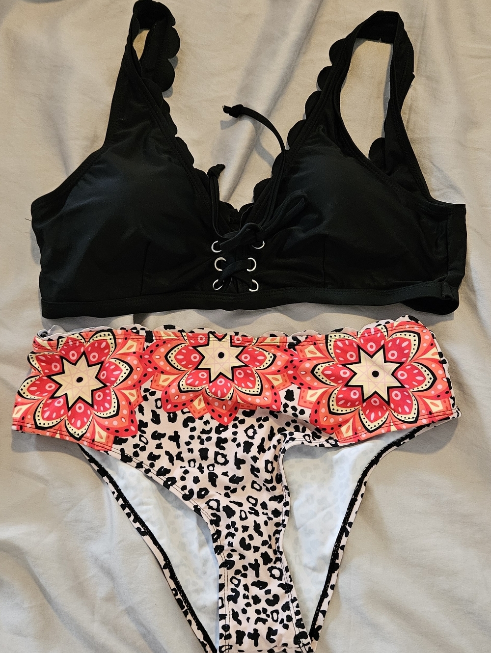 Leopard & Black Bikini